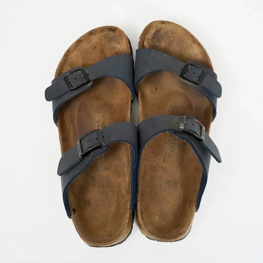Betula Birkenstock Sandals Grayish-Blue Birko-Flor size W8/M6 Men’s Women’s